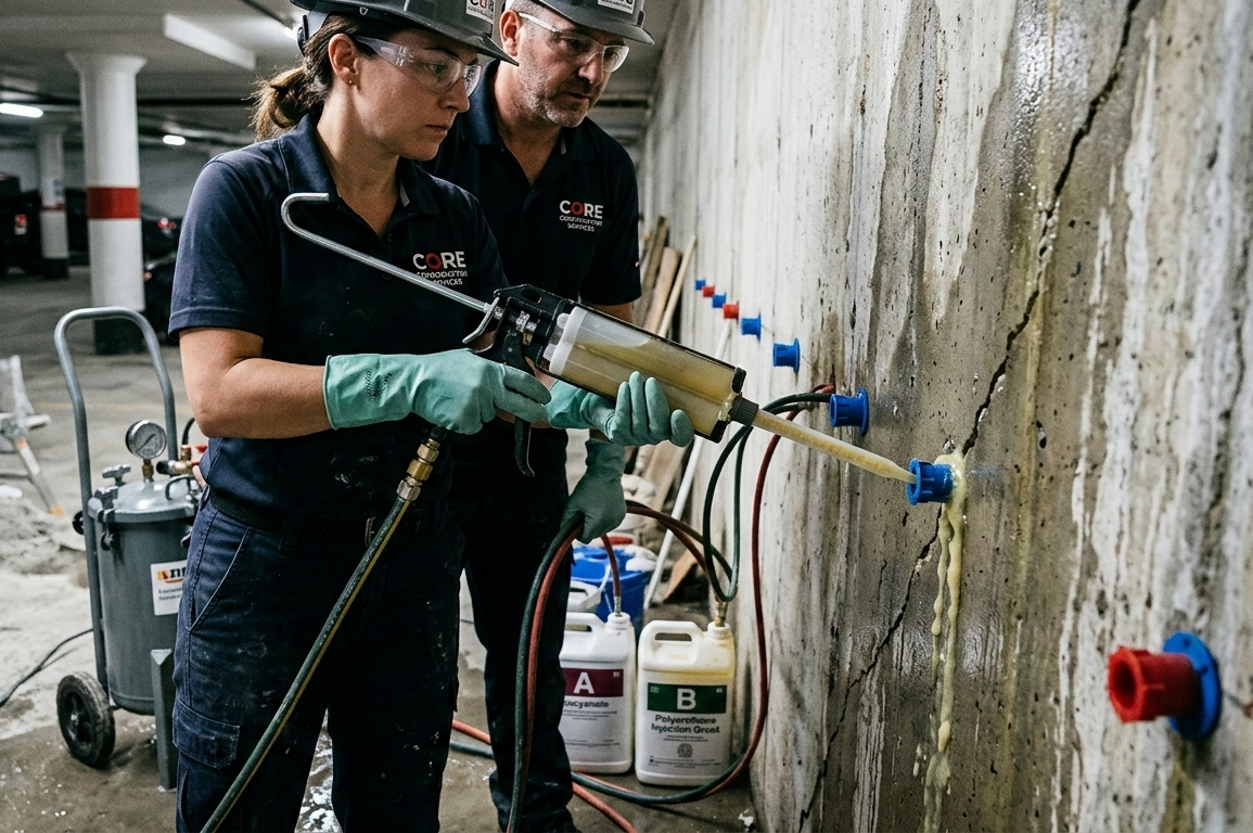 Polyurethane Injection Cost in Canada by Elite Concrete Restoration INC