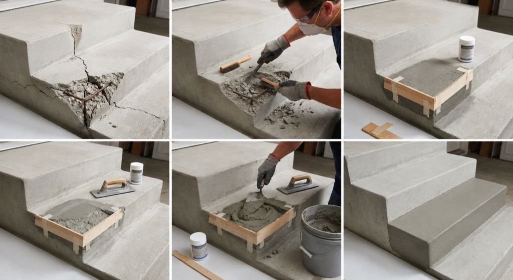 How to Repair Broken Concrete Steps