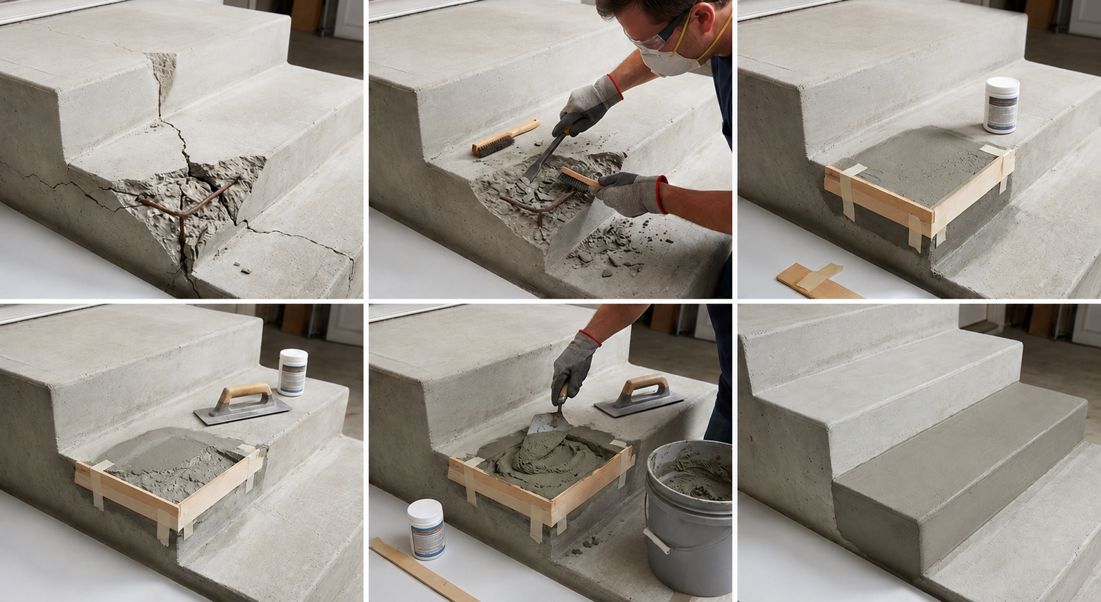 How to Repair Broken Concrete Steps