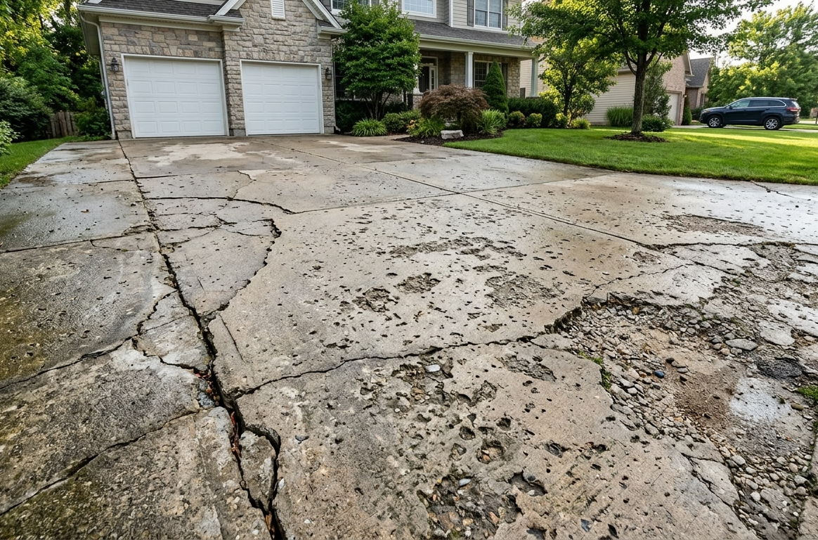 Signs Your Concrete Driveway Needs Replacement, Not Repair