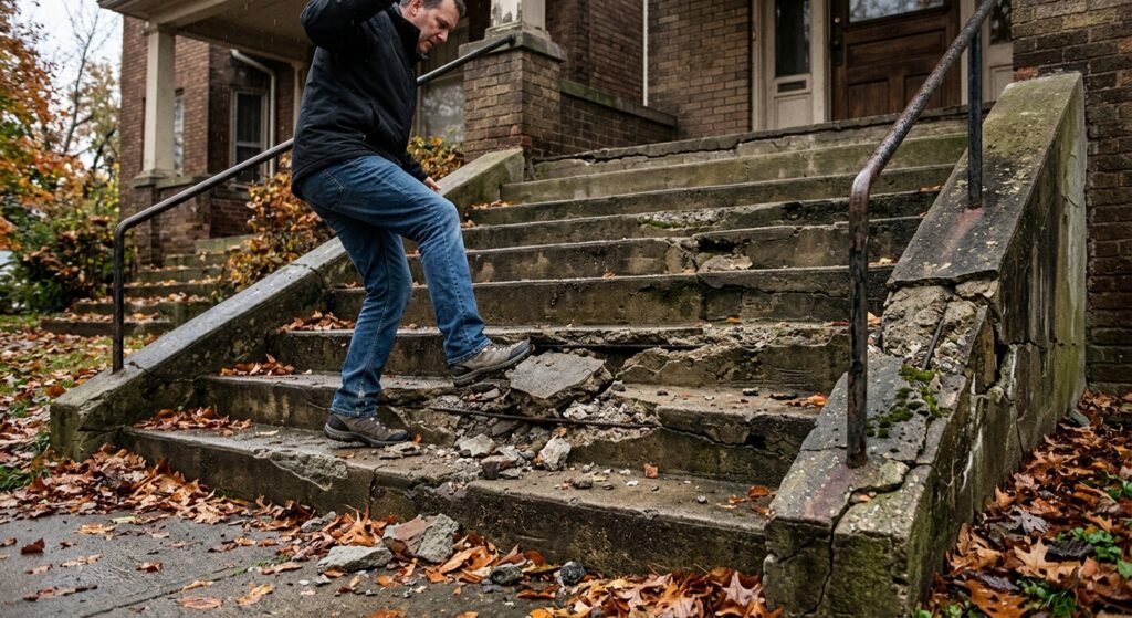 The Hidden Safety Risks of Cracked or Crumbling Concrete Steps